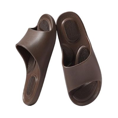 GHAKKE Lightweight Massage Slippers for Women Men Reflexology & Acupressure Massage Sandals Improve Circulation Relaxation Foot Massager Non-Slip Shower Shoes(Dark Coffee,9.5/10)