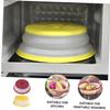 CIYODO 2pcs Microwave Splatter Cover Set Anti-sputtering Food Covers Red and Yellow and Multi-functional for Microwave Food Freshness and Vegetable Washing view 2