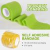 48 Pack Self Adhesive Bandage Wrap, 2 x 5 Yards Cohesive Medical Tape Elastic Grip Tape Black Sports Tape Athletic for Ankle, Wrist Sprains, Pet First Aid (Multi-Color) view 3