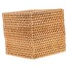 TINEASUR Rattan Woven Tissue Box Holder for Square Napkins Natural Decor for Living Room Dining Area and Tables and Easy to Refill Tissues view 1