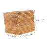 TINEASUR Rattan Woven Tissue Box Holder for Square Napkins Natural Decor for Living Room Dining Area and Tables and Easy to Refill Tissues view 3