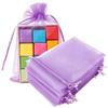 100 Pieces 5x7 inch Organza Gift Wrap Bags Lilac for Baby Shower,Christmas,Party Favors,Birthday,Wedding,Bridal Shower Drawstring Sheer Fabric Clear Mesh Sachet for Jewelry,Candy,Bracelets,Lip Gloss view 1