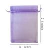 100 Pieces 5x7 inch Organza Gift Wrap Bags Lilac for Baby Shower,Christmas,Party Favors,Birthday,Wedding,Bridal Shower Drawstring Sheer Fabric Clear Mesh Sachet for Jewelry,Candy,Bracelets,Lip Gloss view 2