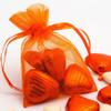 100 Pcs 5x7 inch Organza Gift Wrap Bags Orange for Baby Shower,Christmas,Party Favors,Birthday,Wedding,Bridal Shower,Santa Drawstring Sheer Fabric Clear Mesh Satin Sachet for Women Jewelry,Candy view 3