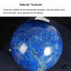 UNYQBFKM Natural Lapis Lazuli Crystal Sphere Ball with Wooden Stand Feng Shui Quartz Healing Crystal Ball for Meditation/Divination/Chakra Balance/Yoga/Home/Office Decoration,9cm/3.5in view 3