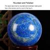 UNYQBFKM Natural Lapis Lazuli Crystal Sphere Ball with Wooden Stand Feng Shui Quartz Healing Crystal Ball for Meditation/Divination/Chakra Balance/Yoga/Home/Office Decoration,9cm/3.5in view 4