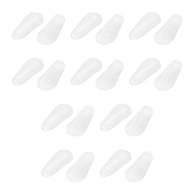 20 Pairs Anti Slip Eyeglass Nose Pads Silicone Eye Glasses Nose Grips Self Adhesive Glasses Nosepads Sunglasses Nose Piece Pads Reading Glasses Nose Covers with Sticky Backing White