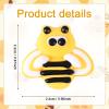 12pcs Edible Bees Cake Decorations, Icing Bumble Bee Cupcake Toppers Sugar Sprinkles for Cake Decorating Parties Baby Shower Waffles Ice Creams Decor view 2