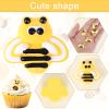 12pcs Edible Bees Cake Decorations, Icing Bumble Bee Cupcake Toppers Sugar Sprinkles for Cake Decorating Parties Baby Shower Waffles Ice Creams Decor view 4