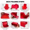 24 Pack Mini Sneaker Boxes for Party Favors 4.7 x 2.5 x 2 Inch Mini Shoe Gifts Boxes for Candies Cookies Snacks Sports Small Gift Case with Label for Wedding , Holiday, Birthday Party Favor (Red) view 3