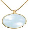 10X Magnifying Glass Necklace Pendant, Portable Pocket Magnifier for Reading, Ideal Gift for Seniors, Gold Magnifier with Chain view 2