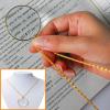 10X Magnifying Glass Necklace Pendant, Portable Pocket Magnifier for Reading, Ideal Gift for Seniors, Gold Magnifier with Chain view 3
