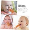 Anneome Finger Toothbrush Double-Sided Silicone Oral Cleaner for Toddlers Ergonomic Design with Gentle Massage Bumps for Teething and Oral Hygiene Travel-Friendly Storage Box Included view 4