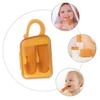 FOMIYES First Toothbrush for Toddlers Teething Toothbrush Boys and Girls Oral Care Brush Easy-Grip Silicone Finger Brush Travel view 4