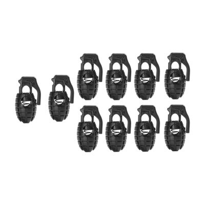 HANABASS 18Pcs Skid-Proof Spring Clasp Shoelace Buckle for Outdoor Equipment Adjustable Cord Lock for Hiking Camping and Sports