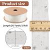 CABODYALS 20 Yards 1 5/8 Inch White Silver Star Pattern Print Organza Chiffon Trim Glitter Stars Sheer Transparent Polyester Fabric Ribbon for Sewing Making Gift Wrapping Home Decor Crafts Bouquet Diy view 2