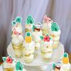 Cyodoos 42Pcs Edible Tropical Cupcake Toppers Wafer Paper Hawaiian Luau Theme Party Decoration Baby Shower Birthday Party Supplies view 3