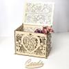 EUBUY Wooden Wedding Card Box with Lock, Large Rustic Wood Wooden DIY Envelop Gift Card Shadow Boxes for Party Supplies, Baby Showers, Birthdays, Anniversaries view 4