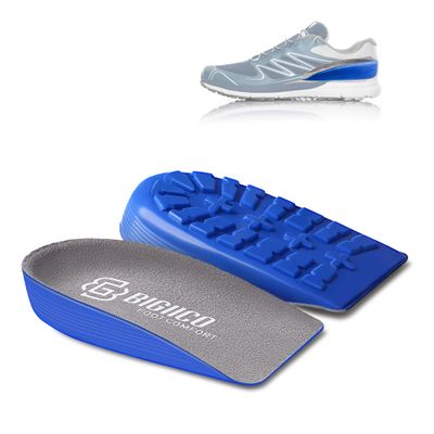 1/2 inch Heel Lifts Inserts Cushioned Arch Support Insoles with Hidden Lift Technology, Plantar Fasciitis Relief Inserts, Anti-Slip Heel Pads for All Day Standing Support (1 Pair) (Large)