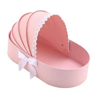 TTETTZ Baby Shower Box Flower Box Contatiner for Flower Sweet Presents Wrapping Bag Pink