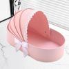 TTETTZ Baby Shower Box Flower Box Contatiner for Flower Sweet Presents Wrapping Bag Pink view 2
