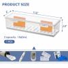 BAOZENP Diabetic Supplies Organizer Box with Adjustable Dividers Hard Storage Case for Glucose Meter, Lancets & Test Strips, Travel & Home Use, 12" L x 4" W x 3" H, 1 Pc view 2