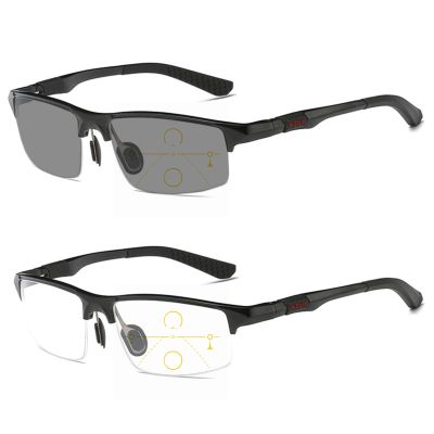 helena Sports Transition Progressive Multifocal Readers Sunglasses Photochromic Bifocal Reading Glasses For Men UV400 (C1, 1.5, x)