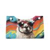 Alpaca Wearing Sunglasses Tissue Box Cover Pu Leather Waterproof Tissue Box Holder Modern Rectangular Tissue Case Paper Holder Decorative Organizer for Car Bathroom Bedroom Office Tabletop Decor view 2