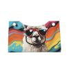 Alpaca Wearing Sunglasses Tissue Box Cover Pu Leather Waterproof Tissue Box Holder Modern Rectangular Tissue Case Paper Holder Decorative Organizer for Car Bathroom Bedroom Office Tabletop Decor view 4