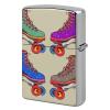 Retro Colorful Roller Skates Metal Lighter Case, Durable Lighter Protective Cover with Personalized Graffiti Design Easy to Install, Universal Fit for Standard Lighters, Stylish & Unique Idea view 1
