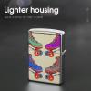 Retro Colorful Roller Skates Metal Lighter Case, Durable Lighter Protective Cover with Personalized Graffiti Design Easy to Install, Universal Fit for Standard Lighters, Stylish & Unique Idea view 4