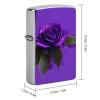 Purple Rose Print Metal Lighter Case, Durable Lighter Protective Cover with Personalized Graffiti Design Easy to Install, Universal Fit for Standard Lighters, Stylish & Unique Idea view 2