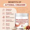 JUYIHEAL Mushroom Coffee Creamer, 210g Mushroom Probiotic Coffee Creamer with Adaptogenic 6 Mushrooms, Cordyceps, Reishi, King Trumpet, Shiitake, Turkey Tail, Lion's Mane for Energy, Focus, Digestion view 3