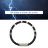 GRCFUMO Silicone Anti Static Bracelet, 8 Loops Eliminate Body Static Anti Static Bracelet, Reusable Adjustable Eliminate Body Static Health Care Wristband for Winter Running (Black) view 3