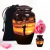 Sunset Golf Large urn for Human Ashes Adult Man - Small Cremation urns for Human Ashes Adult femalecombo of 10" & 3" view 1