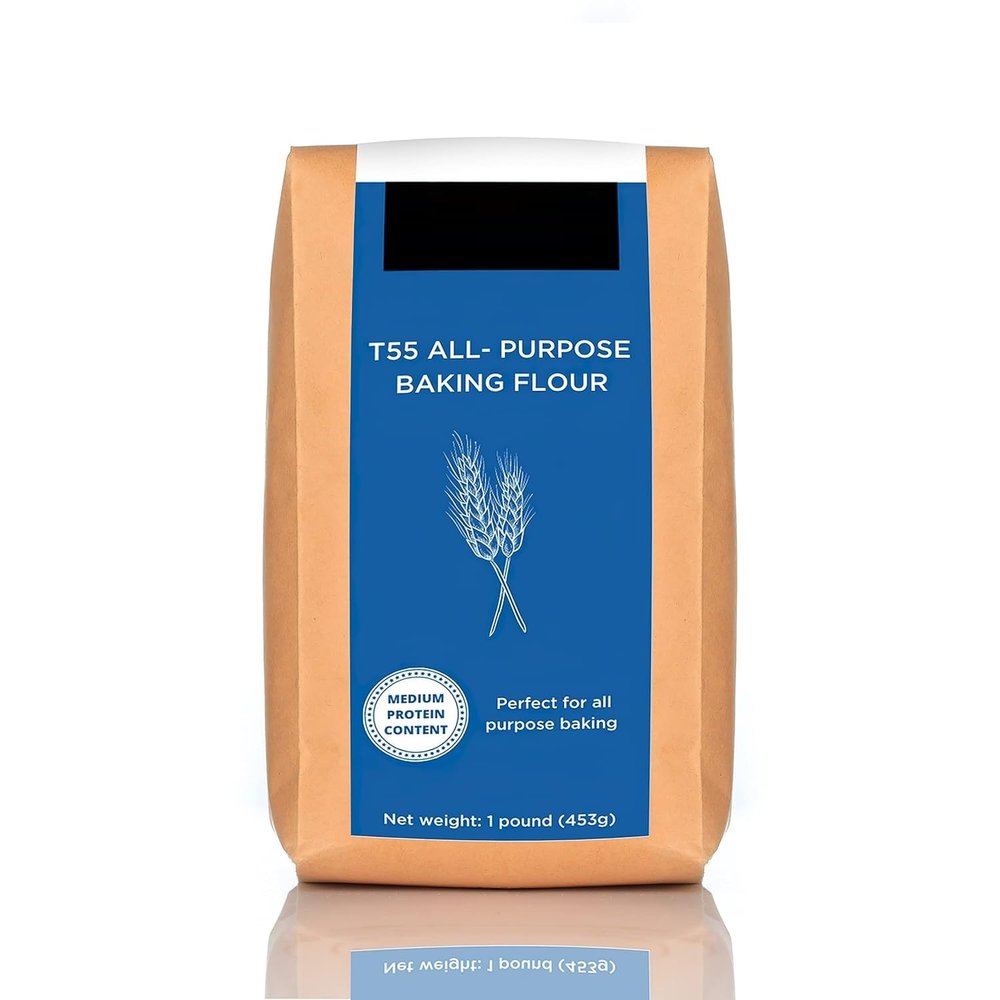 15.9oz T55 All Purpose Baking Flour - 453g [Specialty baking flour | Multi purpose white flour| Medium protein content]