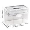 JOYO 3-Tier Portable Medicine Storage Box,Medical Organizer With Removable Medicines Boxes, Dustproof & Moisture-Proof, Medicine Organizer Box for Home Travel (Transparent) view 2