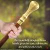 Walking Cane with Antique Brass Knob Handle Stylish Vintage Walking Stick Elegant Wood & Brass Mobility Aid Foldable, Adjustable, Collectible Stick view 4