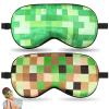 2 Pcs Sleep Mask for Kids Boys, Silk Eye Covers for Sleeping, Adjustable Strap & Light Blocking Design, Adult Children's Bedtime Blindfold for Travel and Home Use (My World) view 1