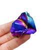 LOVDUSA 1PC Natural Crystal Aura Obsidian Electroplated Glitter Raw Stone Gemstone Mineral Specimen Home Decoration view 1