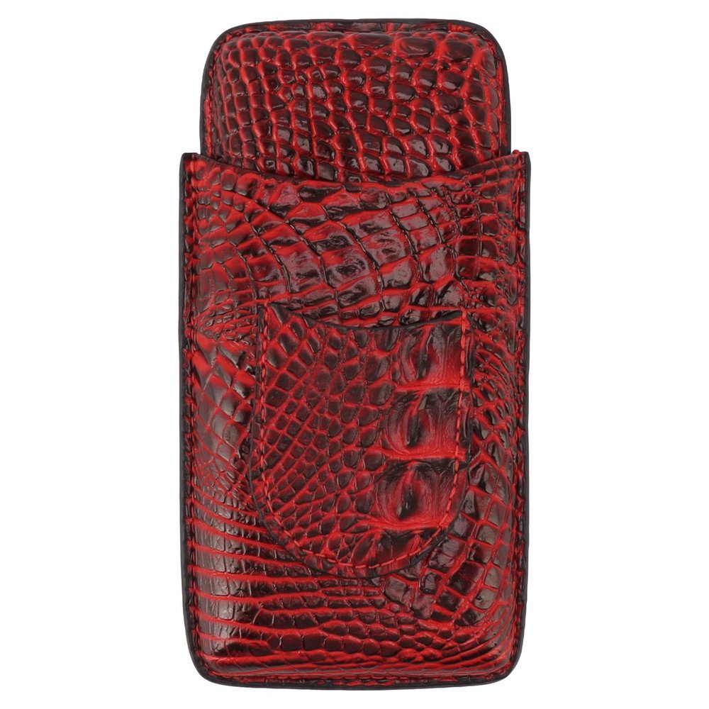 Travel Cigar Case Leather Soft Touch Fashion Appearance Portable Cigar Pouch for 3 Cigars Outdoor Activities High End Leather Material Light and Convenient Design (66)