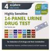 Exploro 14 Panel Drug Test Kit, Home Urine Screen for All Drugs, 4 Pack view 1