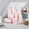 120pcs 9oz Gingham Party Paper Drinking Cups, Pink Disposable Plaid Paper Cups Checkered Cups for Wedding Birthday Decoration Fiesta Baby Shower Picnic view 4