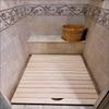 Customizable Wooden Bathroom Mat , Large Slated Platform for Luxury Shower Non Slip Bathroom, 20 24 28 30 34 38 40 44 Inch Outdoor Shower Floor For Elderly/ Spa, Heavy Duty Entryway Mat(20x38in(50x97c view 1