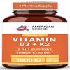 American Choice Vitamin D3 5000 IU Enhanced Bone, Heart & Immune Support Supports Calcium Absorption, Clean & Trusted Formula for Daily Wellness + Vitamin K2 (MK-7) 100 mcg 120 Capsules view 1