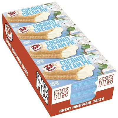 JJ's Bakery Coconut Cream Pie Snack Pies, Individual Dessert, Fresh-Baked, Perfect for Snacks, Nut-Free, Kosher Parve, 4 Oz Each (Pack of 12)