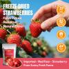 7.05OZ/200g Premium Whole Freeze Dried Strawberries 95-100 per bag,Whole Big Natural Dried Strawberries No Additives,Dehydrated Strawberry No Sugar Added,Snacks view 2