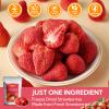 7.05OZ/200g Premium Whole Freeze Dried Strawberries 95-100 per bag,Whole Big Natural Dried Strawberries No Additives,Dehydrated Strawberry No Sugar Added,Snacks view 3