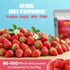 7.05OZ/200g Premium Whole Freeze Dried Strawberries 95-100 per bag,Whole Big Natural Dried Strawberries No Additives,Dehydrated Strawberry No Sugar Added,Snacks view 4