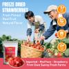 3.52OZ/100g Premium Whole Freeze Dried Strawberries 50-55 per bag,Whole Big Natural Dried Strawberries No Additives,Dehydrated Strawberry No Sugar Added,Snacks view 2